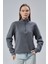 Mooncover Kadın Dik Yaka Yarım Fermuarlı Polarlı Sweatshirt 3