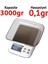 Mini Hassas Dijital Tartı, 3kg, 0,1g Hassasiyet, Plastik, Gri Renk 1