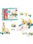 BIB6015 -Vardem Piyanolu 2 In 1 Bebek Yürüteci ve Tavşan Desenli Mavi Oyun Halısı 5