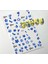 3D Mavi Çiçekli Tırnak Süsleme Stickerı Nail Art Süslemeleri 3