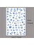 3D Mavi Çiçekli Tırnak Süsleme Stickerı Nail Art Süslemeleri 4