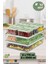 8'li Buzdolabı Düzenleyici Organizeri Mikrodalgaya Uygun Difriz Saklama Kabı (2X3500ML)(6X775ML) 1