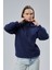 Mooncover Kadın Dik Yaka Yarım Fermuarlı Polarlı Sweatshirt 1