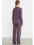 Sementa 76438 Yarım Düğmeli Cep Detaylı Pijama Takım 5