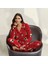 Pijamoni 5660 Kadın Ayıcık Desenli Gömlek Yaka Pijama Takımı 1