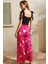 Arias Closet Kalın Askılı Viskon Çiçek Desenli Sırt Aksesuarlı Yazlık Dantel Detaylı Pijama Altı 1