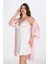 Arias Closet 2'li Beyaz-Pembe Sabahlık Takımı Bigsize 6210 1
