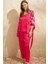 Saten Çiçek Baskılı Sabahlık Dantelli Atlet ve Pantolon Pijama 3'lü Takım 1