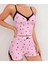 Arias Closet Pembe Kalp Desenli Askılı Şortlu Pijama Takım 1
