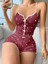 Arias Closet Pamuklu Kahverengi Üstüne Beyaz Kalp Desen Fitilli Askılı Şortlu Pijama Takımı 1