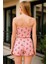 Arias Closet Pembe Kiraz Desenli Kurdelalı Askılı Şortlu Pijama Takımı 2