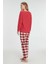 Arias Closet Pamuklu Kışlık Kare Desenli Uzun Kol Pijama Takımı 2