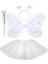 Beyaz Kelebek Kostümü - Beyaz Kelebek Kostüm Aksesuar Seti 4 Parça 1