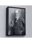 Çerçeveli Sigmund Freud Elinde Puro Ile Siyah Beyaz Fotoğrafı Kanvas TABLO-5238 3