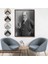 Çerçeveli Sigmund Freud Elinde Puro Ile Siyah Beyaz Fotoğrafı Kanvas TABLO-5238 7
