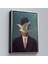 Çerçeveli Rene Magritte Melon Şapkalı Adam Sürreal Duvar TABLOSU-6210 2
