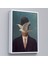 Çerçeveli Rene Magritte Melon Şapkalı Adam Sürreal Duvar TABLOSU-6210 4