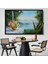 Çerçeveli Yaz Deniz Manzarası Yağlıboya Görünüm Dekoratif Kanvas Duvar TABLOSU-3498 8