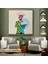 Çerçeveli Çizgi Roman Kahramanı Kahvesini Yudumluyor Pop Art Kanvas TABLO-5800 6
