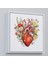 Çerçeveli Çiçeklerle Çevrili Kalp Tablosu - Doktor HEDIYESI-8326 1