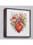 Çerçeveli Çiçeklerle Çevrili Kalp Tablosu - Doktor HEDIYESI-8326 2