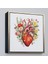 Çerçeveli Çiçeklerle Çevrili Kalp Tablosu - Doktor HEDIYESI-8326 3