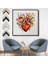 Çerçeveli Çiçeklerle Çevrili Kalp Tablosu - Doktor HEDIYESI-8326 7