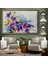 Çerçeveli Modern Sanat Soyut Çiçekler Dekoratif Kanvas Duvar TABLO-3650 6