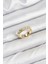 Pirinç Gold Renk Zirkon Taşlı Sırım Kadın Yüzük - TJ-BYK3846 1