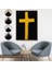Çerçeveli Sarı Haç Tablosu - CROSS-8105 7