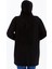 Büyük Beden Kapşonlu Boydan Fermuarlı Cepli Yumuşak Dökümlü Kumaş Tunik Form Sweatshirt 5