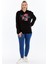 Büyük Beden Stay Inspired Baskılı Kapşonlu Cepli Yumuşak Dökümlü Kumaş Sweatshirt 3