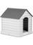 Dış Mekan Büyük Plastik Köpek Kulübesi, Antrasit-Taş Gri, Yeşil Renk 1