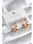 Pirinç Gold Renk Renkli Zirkon Taşlı Kadın Küpe - TJ-BKP8354 1