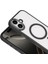 iPhone 17 Kılıf Wireless Şarj Özellikli Zore Krom M-Safe Silikon Kapak - Turuncu 8