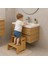 Momo Ahşap Basamak Tabure Çocuk Banyo Wc Lavabo Merdiven Yükseltici Eğitici Kaymaz Montessori 3