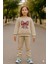 Kız Çocuk Üç Iplik Içi Şardonlu Kışlık Alt Üst Takım Uzun Kollu Sweat ve Lastikli Paça Pantolon 1