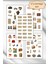 5'li Vintage Sticker Planner Ajanda Bullet Journal Için Uygun Set 1