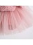 Yaka Detaylı Ponpon Yelekli Tül Etekli Sugar Pembe 3lü Takım Kız Bebek 5