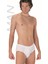 Erkek Beyaz Ribana Penye Slip % 100 Pamuklu Kilot 6'lı Paket 121-6B 2