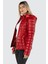Şişme Hakiki Deri Kadın Kırmızı Mont 2