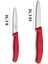 Kırmızı Tırtıklı Soyma Bıçağı 2li 8 cm - 10 cm 2