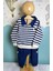 Çizgili Sweatshirt Cep Detaylı Pantolon Takım Erkek Bebek 1