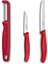 Kırmızı Domates Soyacağı - 11 cm Tırtıklı Domates Sebze Bıçağı - 8 cm Düz Bıçak 3lü Set 1