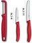 Kırmızı Domates Soyacağı - 11 cm Tırtıklı Domates Sebze Bıçağı - 8 cm Düz Bıçak 3lü Set 5