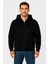 Monsi -Erkek Üç Iplik Kapüşonlu Tam Fermuarlı Kanguru Cepli Sweatshirt Hoodie 5