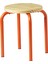 Domsten Tabure Turuncu Çam 45 Cm 1