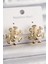 Pirinç Gold Renk Virüs Figür Model Kadın Küpe 1