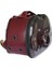 Şeffaf Evcil Hayvan Taşıma Çantası, 42X26X35 Cm, Bordo Renk, Sırt Çantası Tarzında 2