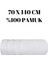 Beyaz Banyo Duş Havlusu %100 Pamuk Çizgi Desenli 70 x 140 cm 305 gr Bir Adet 1